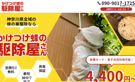 蜂の巣駆除のホームページ制作事例
